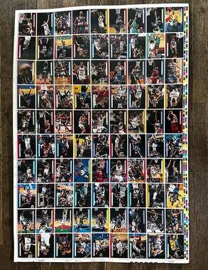 1996-97 Topps Stadium Club Series 1 NBA Basketball Uncut Promo Sheet Pippen